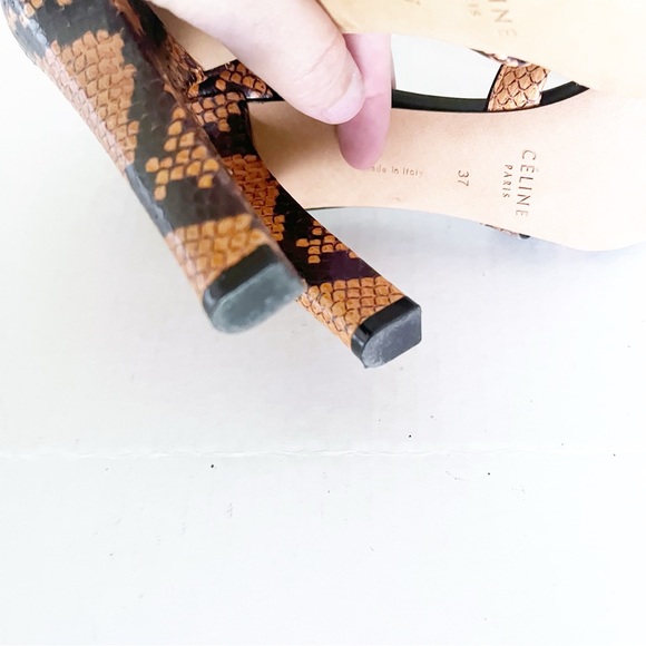 Celine 2014 Knot Sandal Python Rust Stiletto Heel Size 37 - Picture 6 of 7